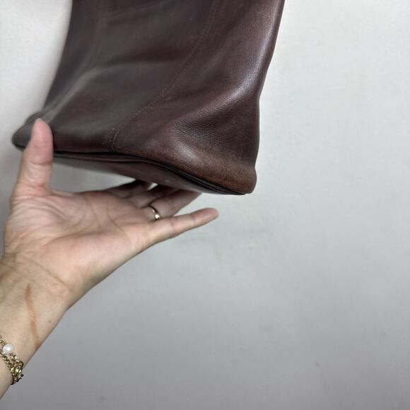 (B7) Coach Vintage Large Capacity Old Shoulder Bag All Leather Brown,N# D7C-4169 - Picture 7 of 15